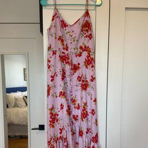 Nanette Lapore Purple High-Low Floral Dress